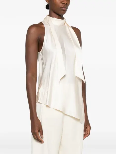 Top Brunello Cucinelli asimetric cu gât halter