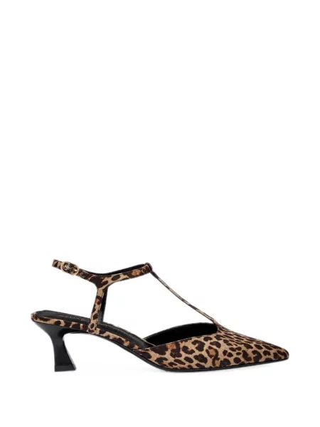 Pantofi cu toc Stuart Weitzman cu imagine cu model leopard maro