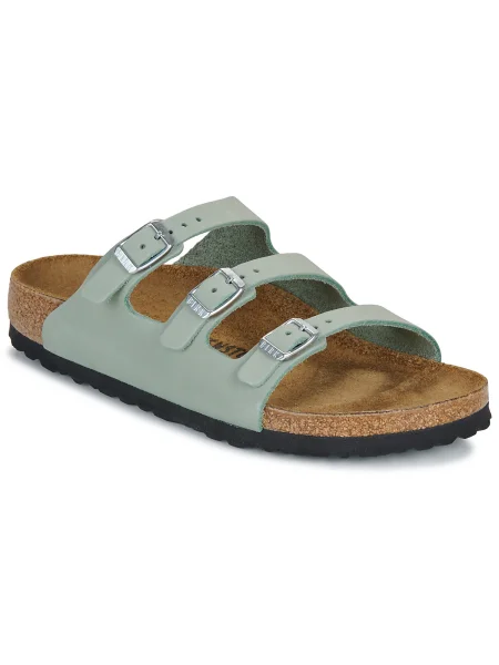 Pantofi Birkenstock din nubuc verde