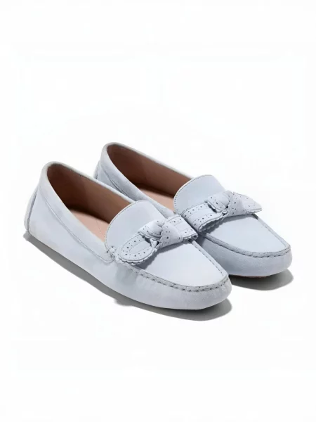 Cole Haan Mokasíny BELLPORT BOW DRIVER světlemodrá
