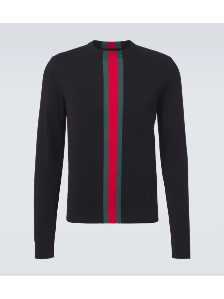 Pulover Gucci cu dungi albastru