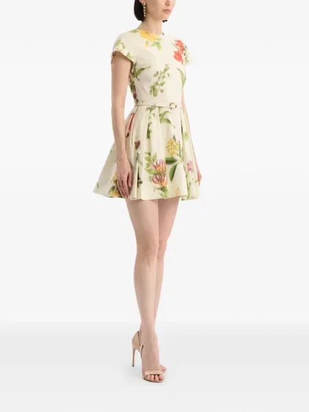 Rochie Oscar De La Renta cu model floral din poplin