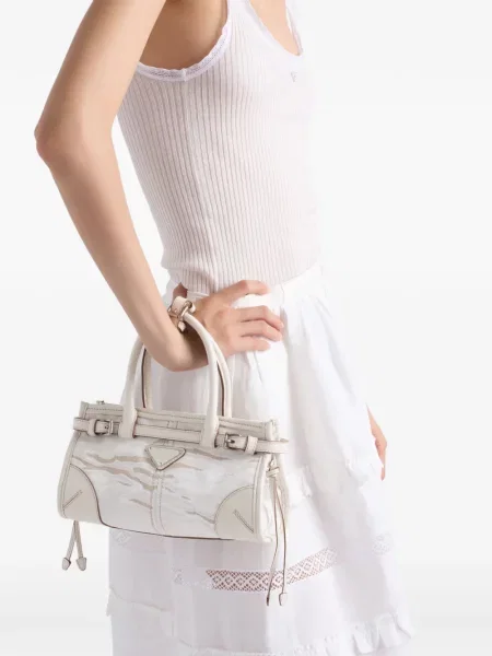 Geantă Prada din piele cu imagine