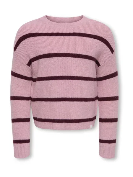 Only Mini Pulover KMGFRANCA sivkasto mauve / ciklama ljubičasta
