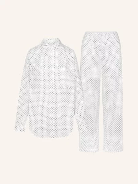 Skims Pyžamo Cotton Poplin onyx dot print