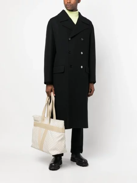 Vilnonis paltas Jil Sander dvieiliai juoda