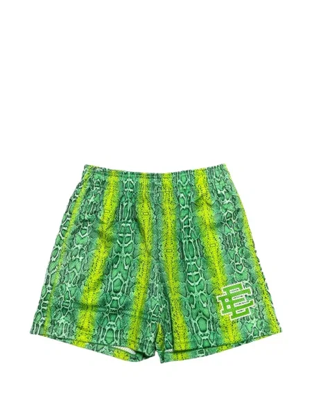 Pantaloni scurți Eric Emanuel cu imagine cu model piele de șarpe verde