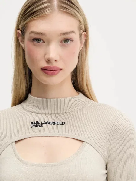 Легкий свитер Karl Lagerfeld Jeans бежевый