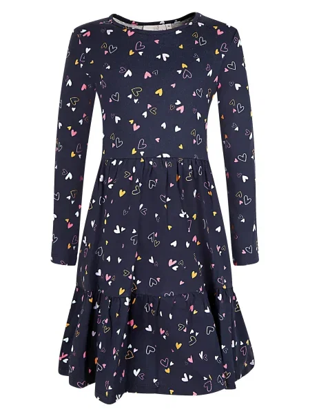 Happy girls Rochie bleumarin / galben / roz alb