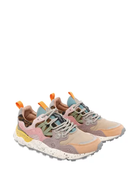 Sneakerși Flower Montain din piele de căprioară