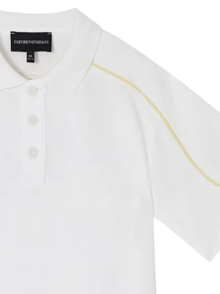 Koszulka polo dziecięca Emporio Armani biała
