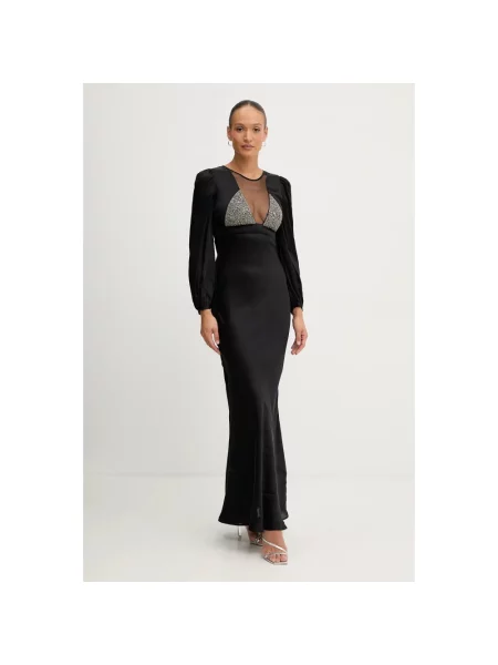 Sukienka maxi Twinset dzwony czarna