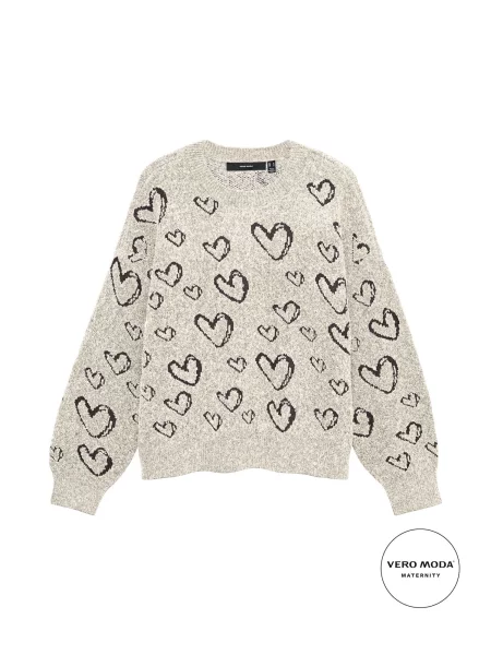 Vero Moda Maternity Pulover bej / amestecat negru