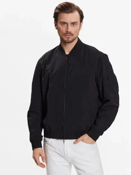Calvin Klein Geacă bomber Matt Crinkle Hero Bomber negru