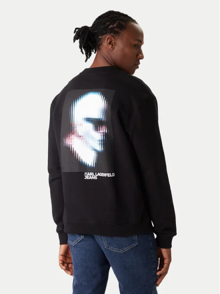 Geacă de blugi Karl Lagerfeld Jeans negru
