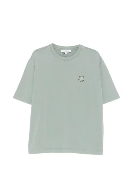 Tricou Maison Kitsune cu autograf verde