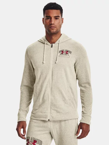 Pulover Under Armour cu glugă maro