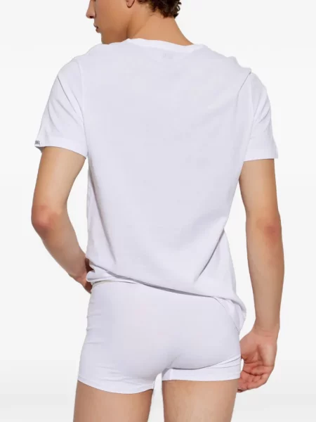 Tricou Diesel cu decolteu în V alb