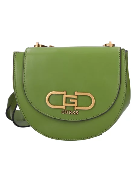 Torebka crossbody Guess skórzana zielona