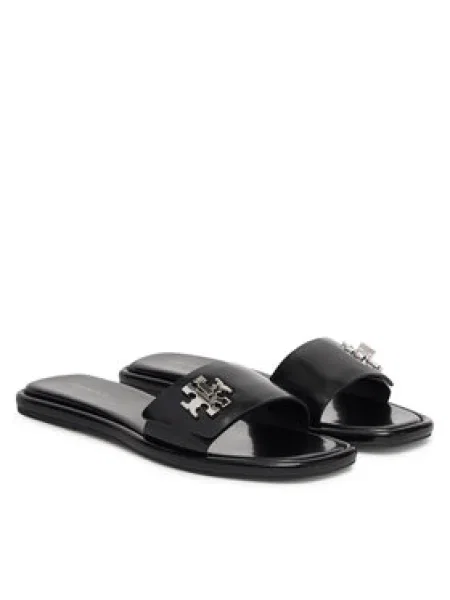 Tory Burch Šľapky T Lock Slide čierna