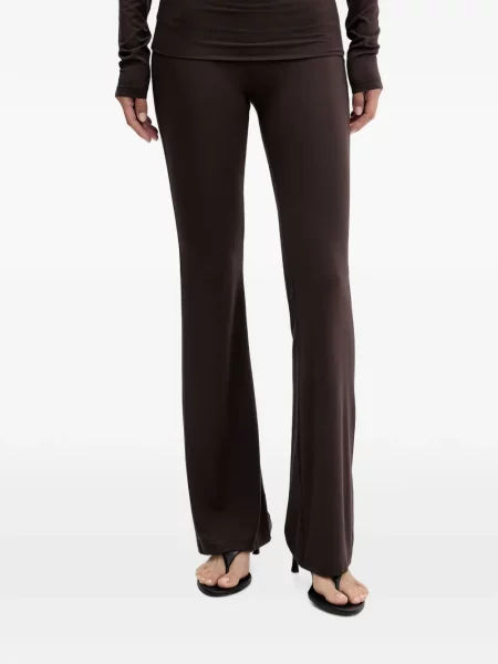 Pantaloni La Mania evazate maro