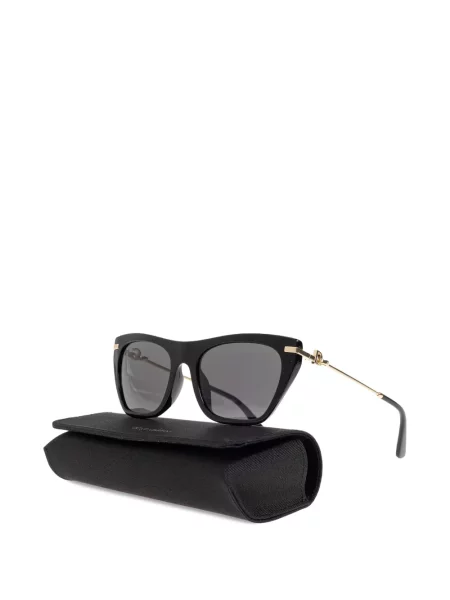 Слънчеви очила котешко око Dolce & Gabbana Eyewear с автограф черно