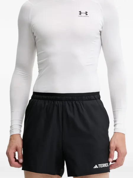 Prugaste teretana kratke hlače Adidas s printom plava