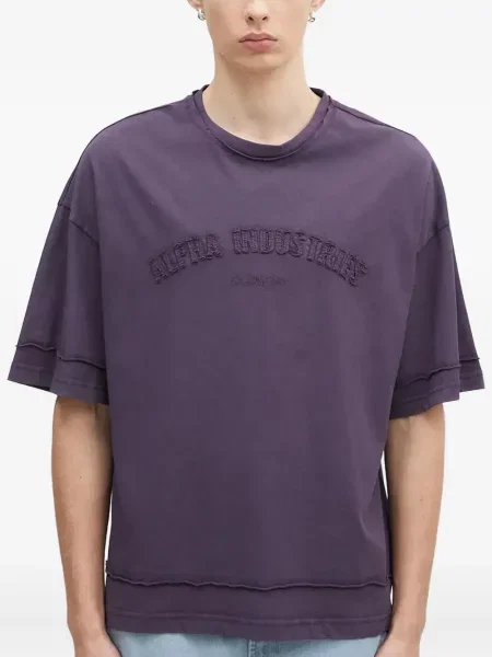 Tricou Alpha Industries cu broderie violet