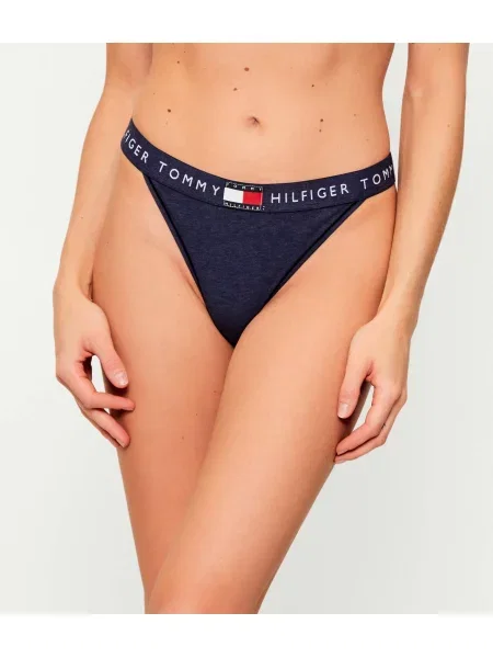Chiloți tanga Tommy Hilfiger albastru