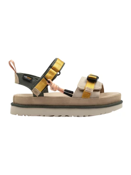 Sneakersy Ugg na platformie skórzane beżowe
