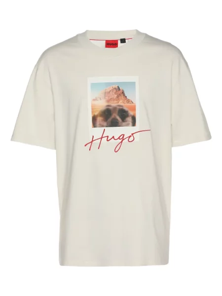 Haftowana koszulka Boss Green Hugo Boss zielona