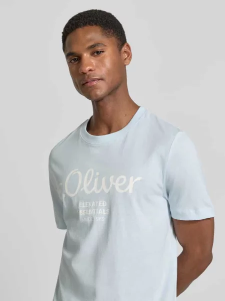 T-shirt o kroju regular fit z czystej bawełny S.oliver Red Label