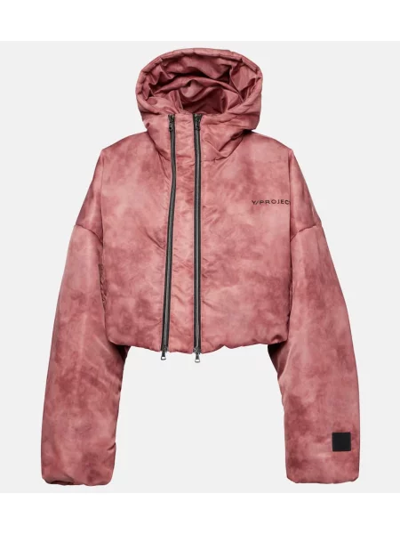 Kurtka puchowa Y/project o krotszym kroju różowa