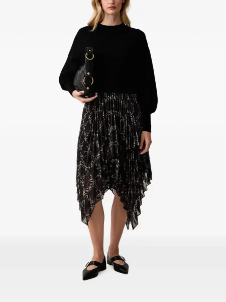 Rochie Allsaints asimetrică negru