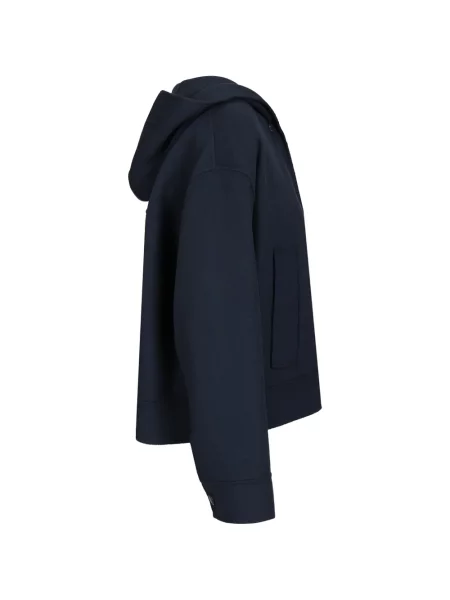 Geacă Weekend Max Mara de lână cu glugă albastru