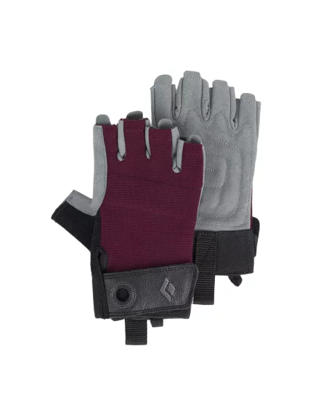 Дамски ръкавици за катерене Black Diamond Crag Half-Finger Red черно