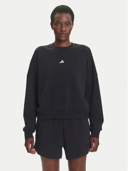 Adidas Majica dugih rukava Essentials Small Logo Feelcozy crna
