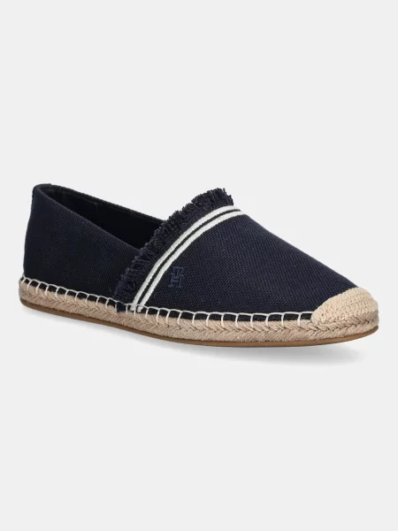 Espadrile Tommy Hilfiger FRINGE CANVAS CLOSED ESPADRILLE mornarsko modra