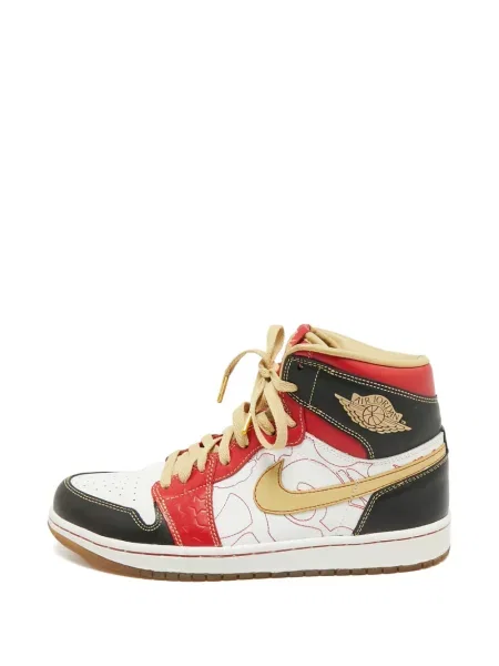 Sneakerși Jordan Air Jordan 1 cu șireturi din piele retro alb