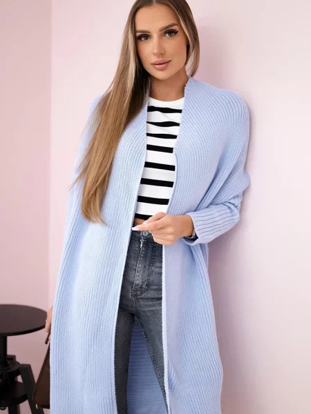 Sweter Kesi z nietoperzowym rękawem niebieski