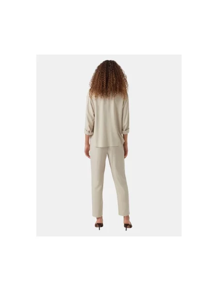 VERO MODA Élére vasalt nadrágok JESMILO gitt bézs