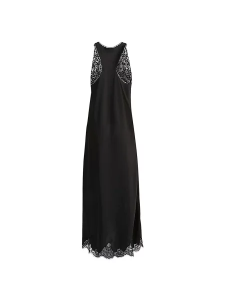 Satynowa sukienka Balenciaga czarna