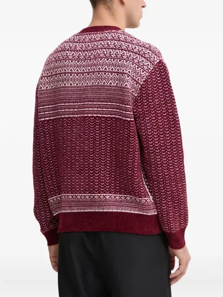 Pulover Armani Exchange cu decolteu rotund roșu