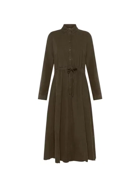 Lung rochie Deha de catifea cord maro