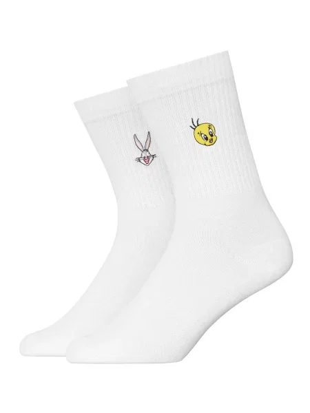 SNOCKS Nogavice rumena / siva / črna bela