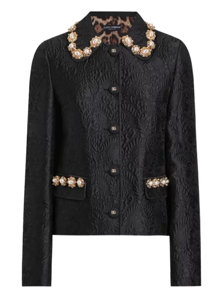 Geacă Dolce & Gabbana din jacard negru