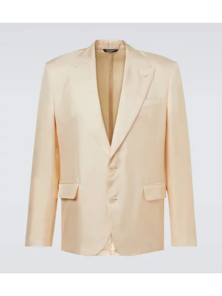Svilen blazer Dolce&gabbana bež