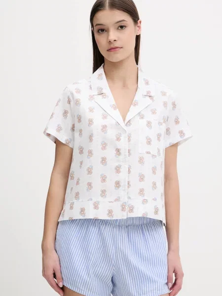 Pyžamová košile Hollister Co. bílá