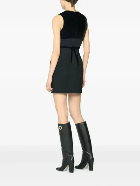 Rochie mini Genny de catifea de costum negru