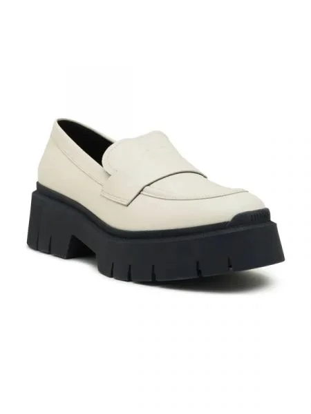 HUGO De piele pantofi loafer Kris bej
